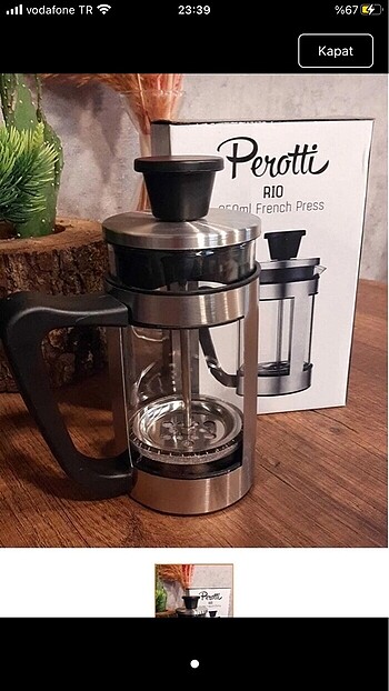 Perotti French Press 600ml cam