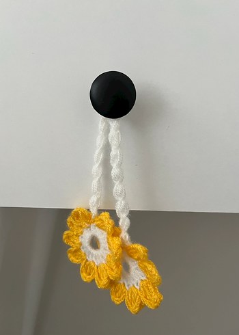 Sarı Dantel Çiçekli süs - Görsel 2