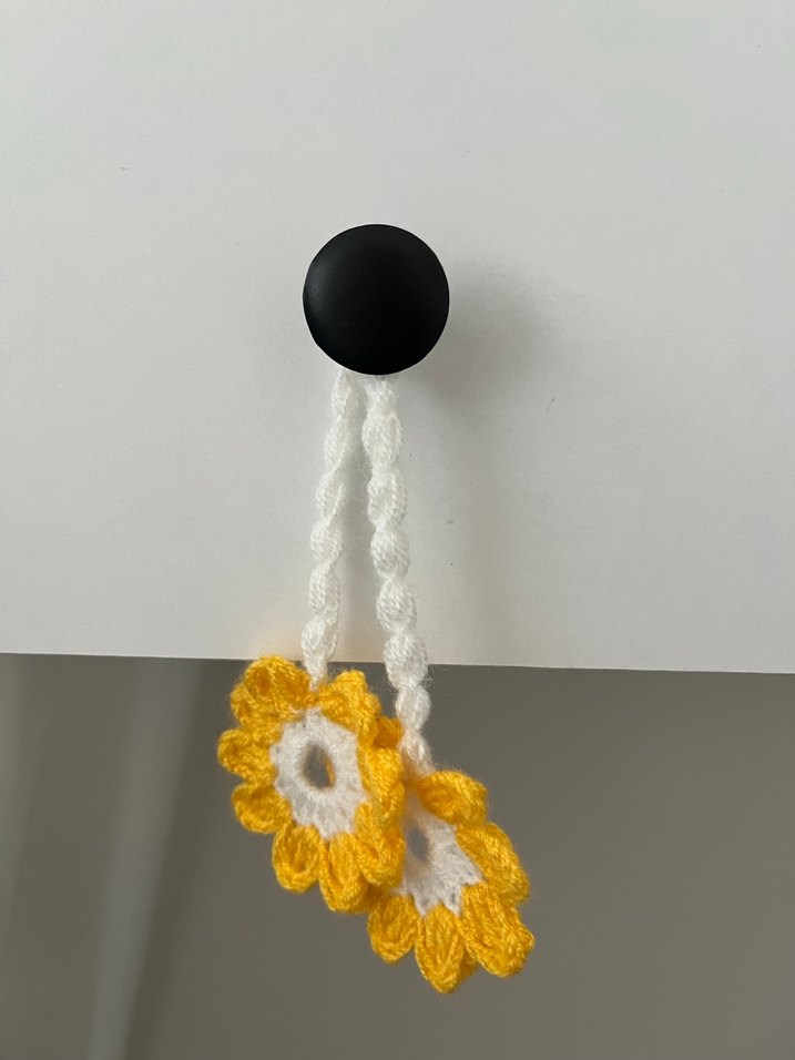 Sarı Dantel Çiçekli süs - Görsel 2