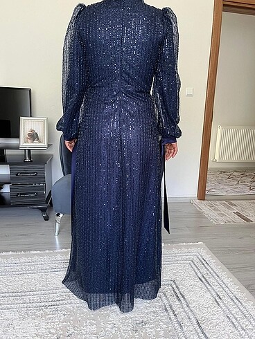 Tesettür taşlı abiye - Görsel 4