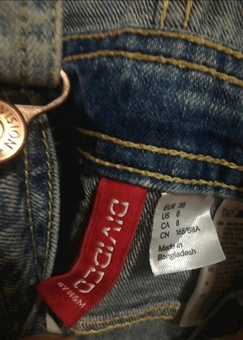 38 Beden Kadın Mavi Denim Kısa Askılı Tulum
