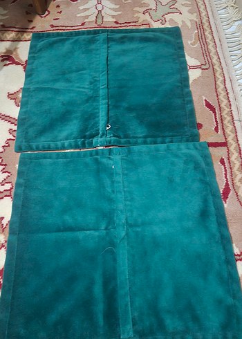 Koyu yeşil Bohem ,kadife Yastık Kılıfı - Görsel 6