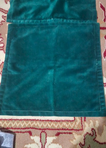 Koyu yeşil Bohem ,kadife Yastık Kılıfı - Görsel 2