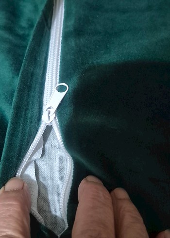 Koyu yeşil Bohem ,kadife Yastık Kılıfı - Görsel 4