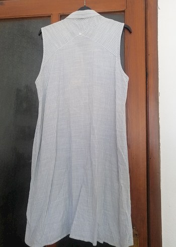 Zara Düğmeli Kolsuz Hamile Keten Tunik