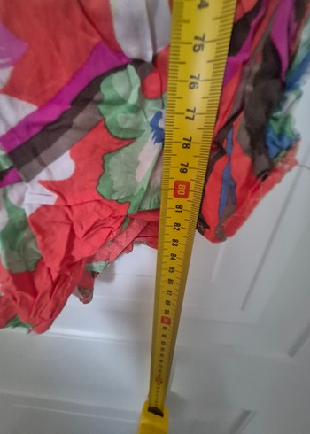 Çiçek Desenli kruvaze yakalı  Kadın  elbise - Görsel 5