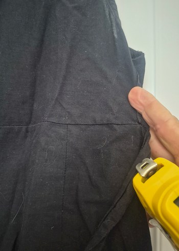 l Beden siyah Renk pamuklu , Siyah Çiçek Desenli Midi Elbise