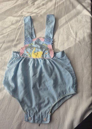 Nakışlı Mavi Kız,erkek Bebek Salopet