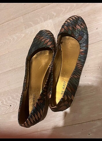 Nine West saten kumaş babet ayyakabi 