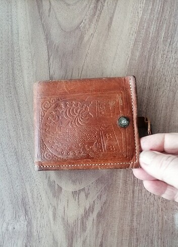 Beden camel Renk Vintage Gerçek deri cüzdan