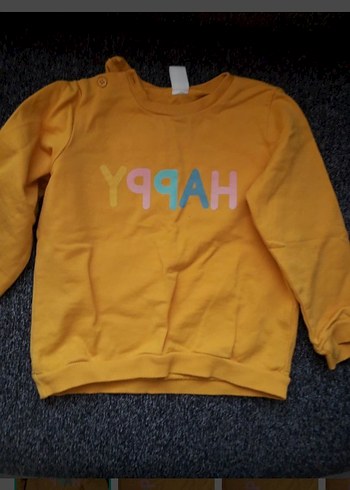 Defacto Canli Hardal Sarisi Cocuk Sweatshirt Rahat Ve Sik