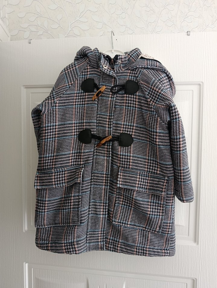 Erkek Çocuk Gri Düğmeli Kaban - Görsel 3