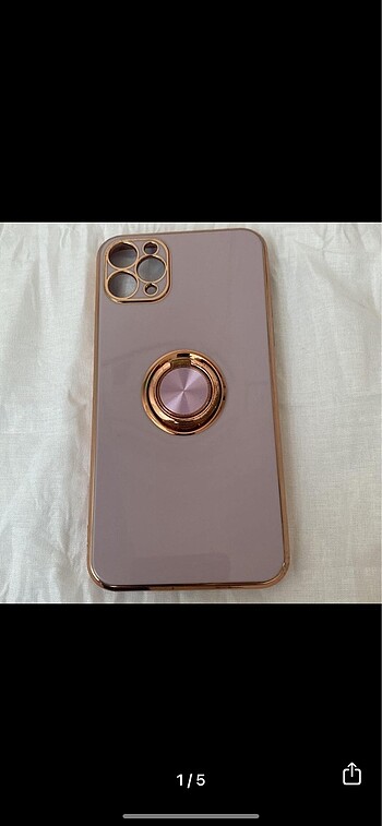 İphone 11 pro max yüzüklü kılıf lila altın detaylı