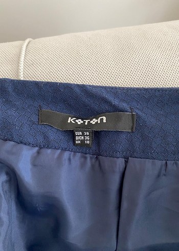 Koton Lacivert Midi Kalem Etek