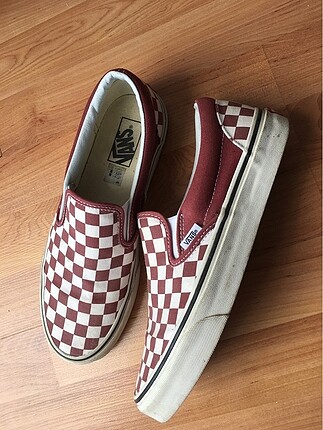 Damalı vans slip on