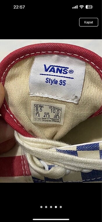 41 Beden çeşitli Renk Vans era