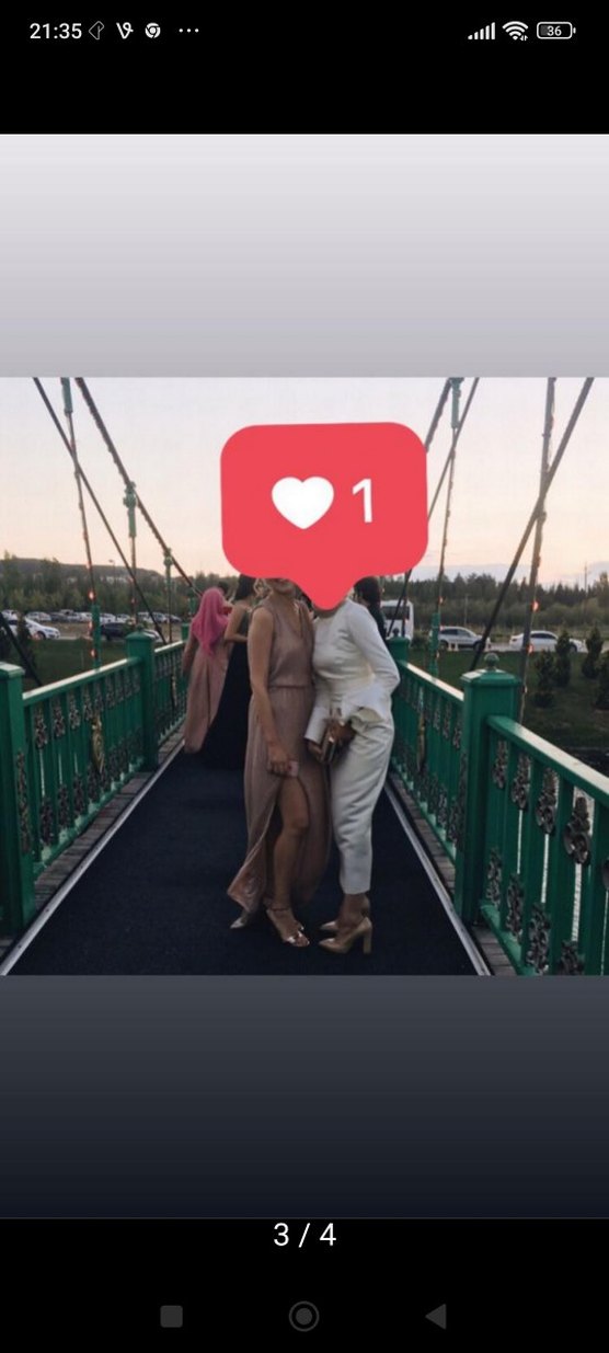 Drapeli Uzun Beyaz Kadın Elbise - Görsel 3