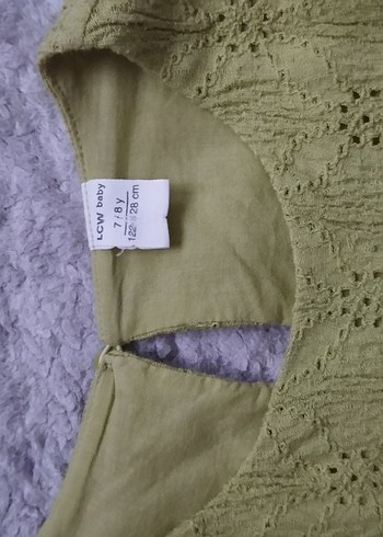 Yeşil Dantel Detaylı Kız Çocuk Elbise - Görsel 5