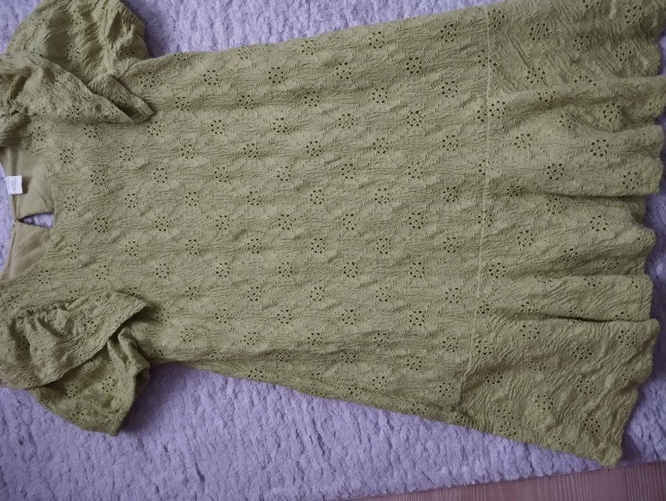 Yeşil Dantel Detaylı Kız Çocuk Elbise - Görsel 3