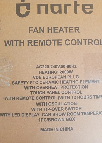 kule tipi seramik ısıtıcı ve soğutma - Görsel 13