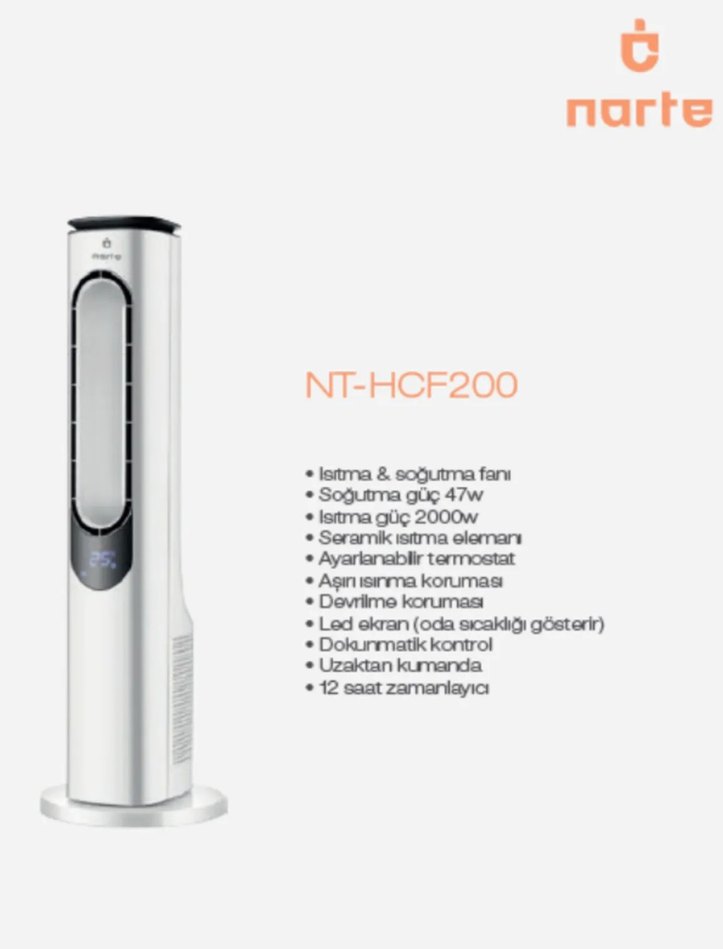 kule tipi seramik ısıtıcı ve soğutma - Görsel 3