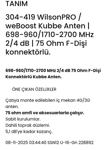 sinyal güçlendirici anten OLABİLİR (bende bilmiyorum)BİLEN ALSIN - Görsel 7