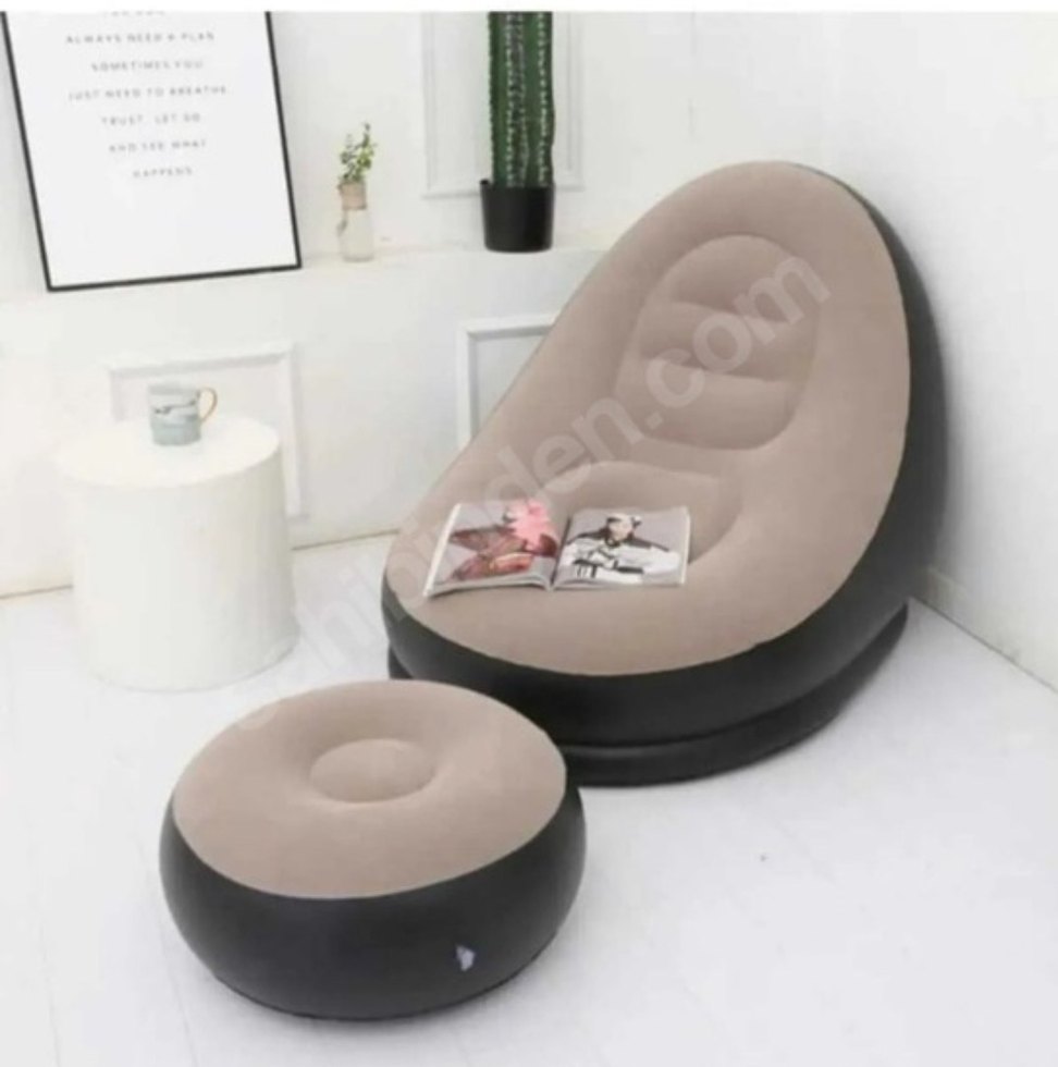 şişme puf koltuk,şişme yatak koltuk, elektrikli pompası vardır - Görsel 5