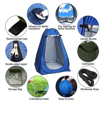 Otomatik Plaj Kamp Alanı Soyunma Giyinme Duş Wc Çadırı Fotoğraf - Görsel 6