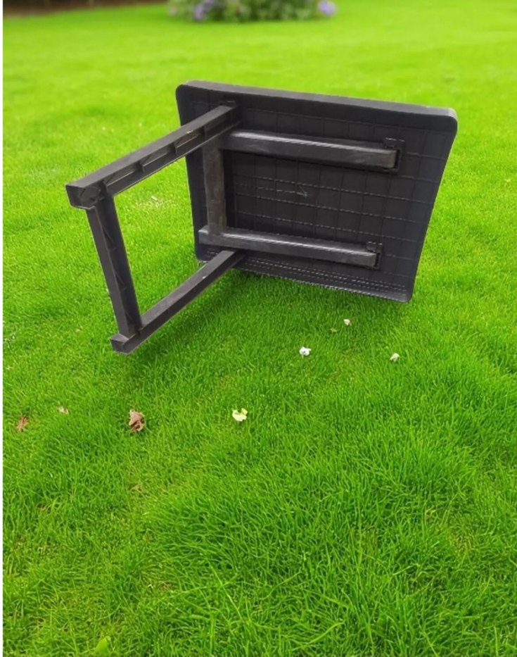 Katlanabilir Siyah Plastik Sehpa - Görsel 5