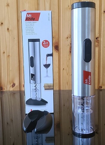 Otomatik tirbüşon wine opener ve kesici set