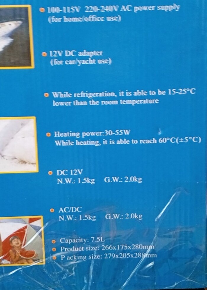 7,5 litre 12 volt oto buzdolabı ve ısıtma - Görsel 4
