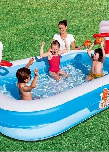 basketbol potalı havuz 254x168x102 + pompa - Görsel 2