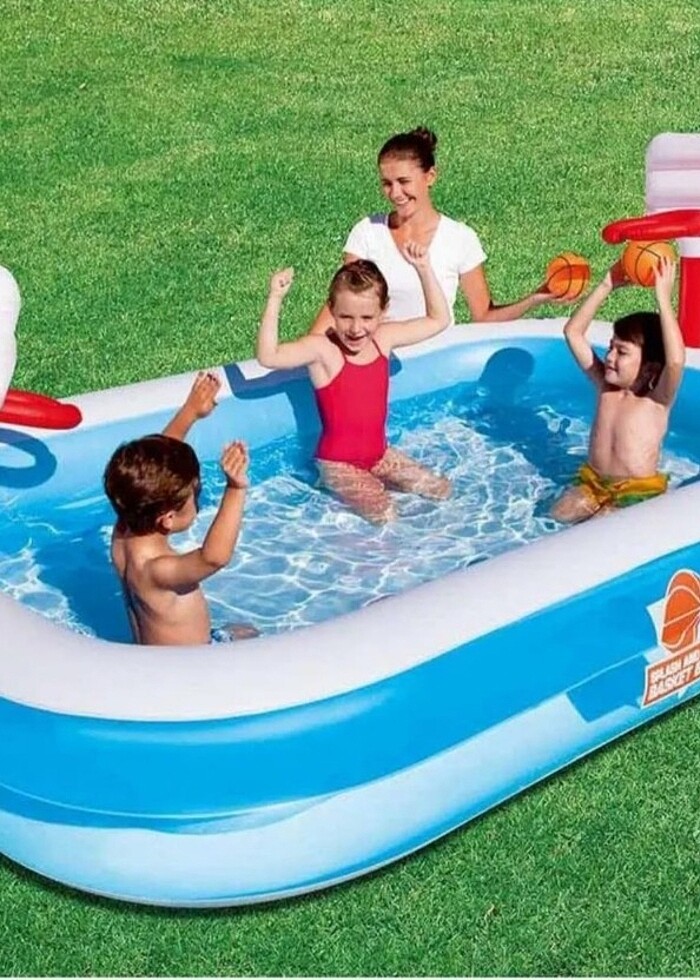 basketbol potalı havuz 254x168x102 + pompa - Görsel 2