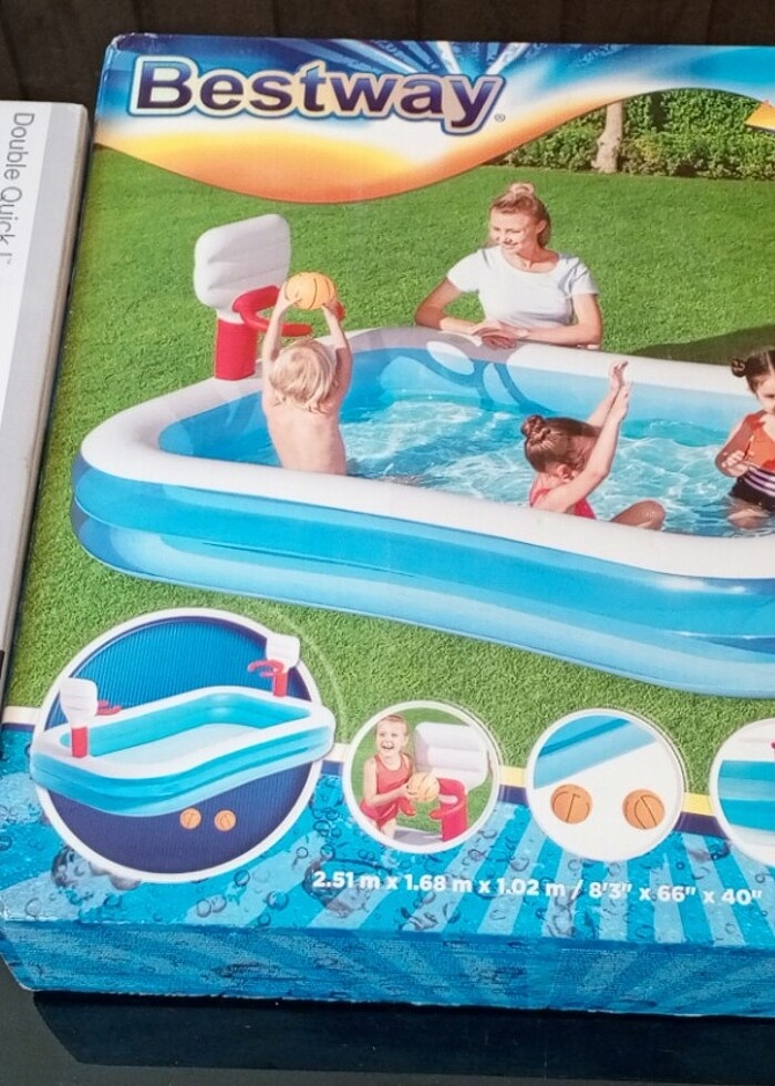 basketbol potalı havuz 254x168x102 + pompa - Görsel 4