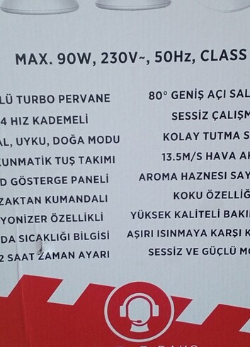 Raks Teos Plus Kule Tipi Uzaktan Kumandalı Vantilatör 90W Max.90 - Görsel 4