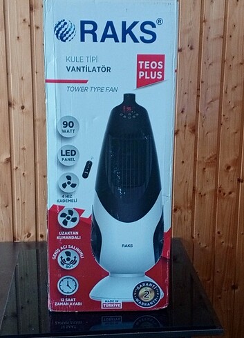Raks Teos Plus Kule Tipi Uzaktan Kumandalı Vantilatör 90W Max.90