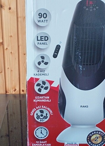 Raks Teos Plus Kule Tipi Uzaktan Kumandalı Vantilatör 90W Max.90 - Görsel 2
