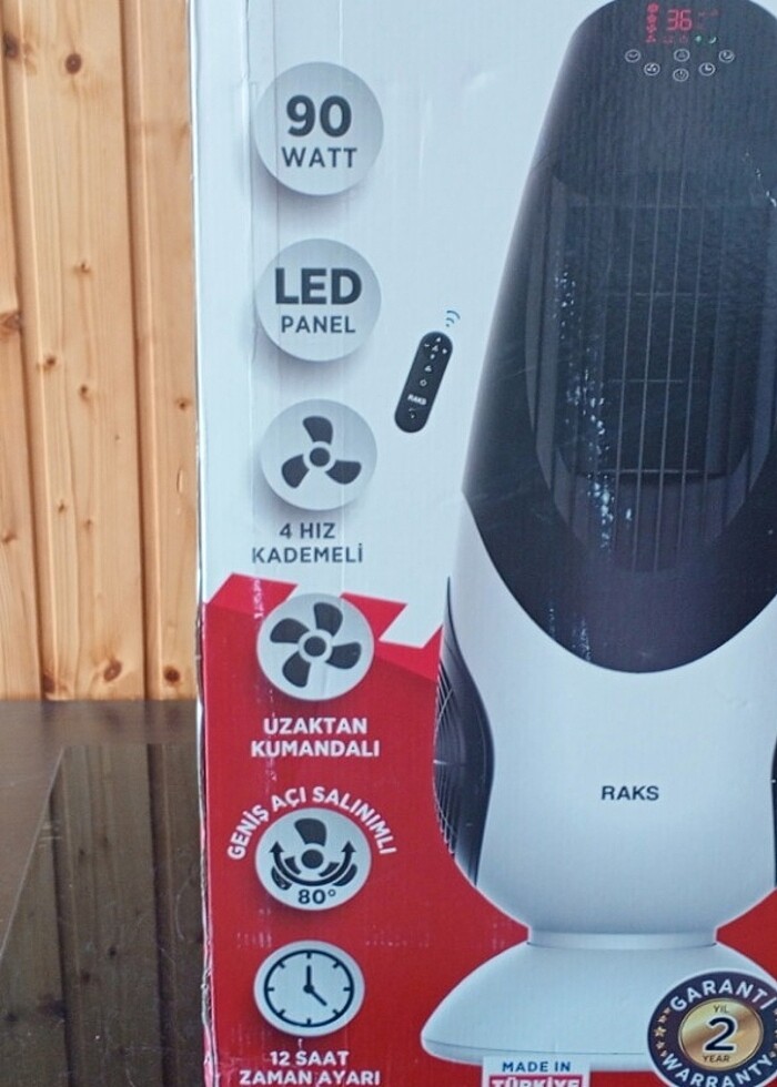 Raks Teos Plus Kule Tipi Uzaktan Kumandalı Vantilatör 90W Max.90 - Görsel 2