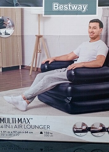 Tekli Şisme koltuk+yatak+şezlong ,POMPASI VARDIR - Görsel 8