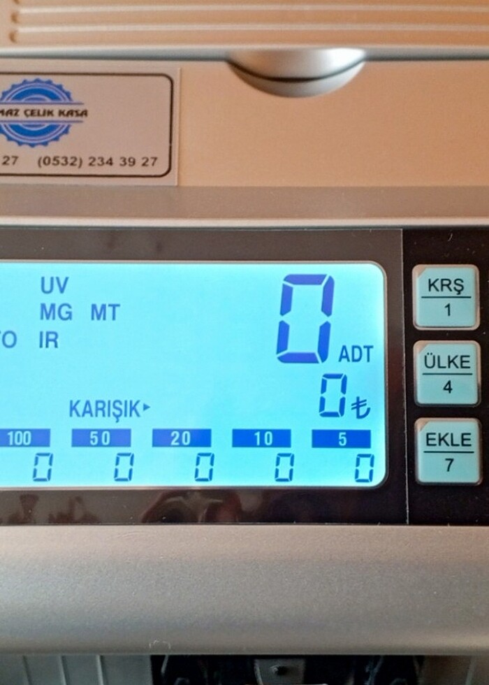 Para sayma makinesi,sahte tespitli,müşteri ekranı vardır, kullan - Görsel 4