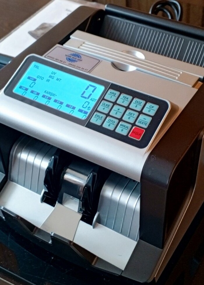 Para sayma makinesi,sahte tespitli,müşteri ekranı vardır, kullan - Görsel 2