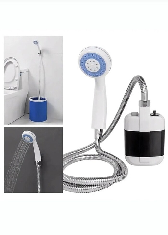 şarjlı portatif taşınabilir seyyar kamp duş seti 
 - Görsel 3