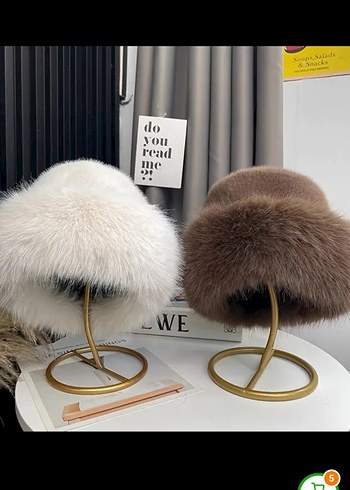 Beyaz Kürklü Kadın Şapka - Görsel 2