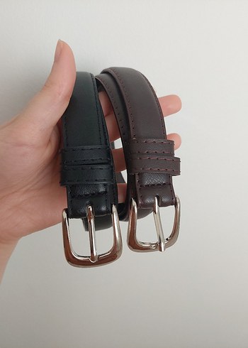 Kadın Suni Deri Kemer - Kahverengi ve Siyah - Görsel 4