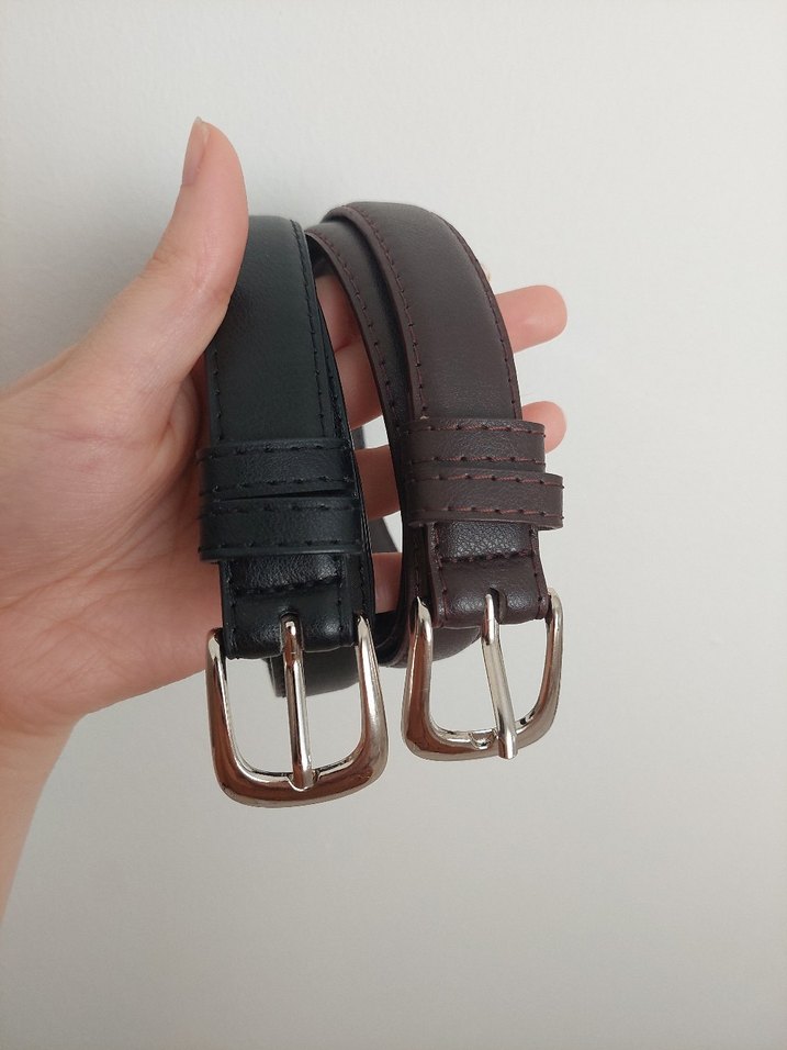 Kadın Suni Deri Kemer - Kahverengi ve Siyah - Görsel 4