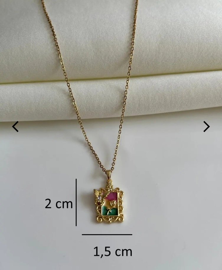 Mineli Çelik Kolye Kolye - Görsel 3