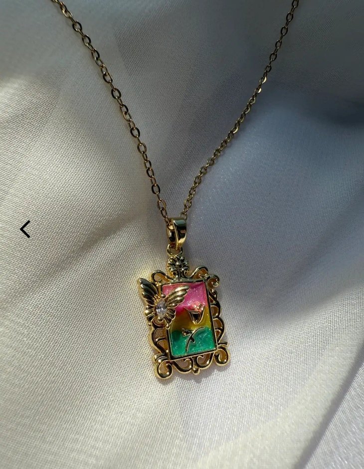 Mineli Çelik Kolye Kolye - Görsel 2