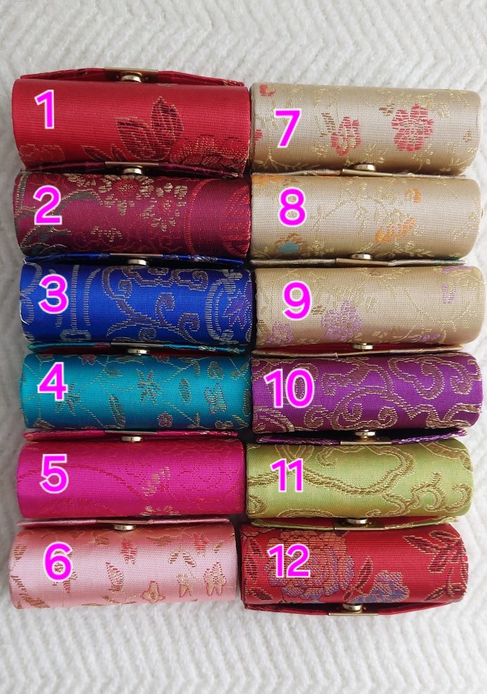 Renkli Desenli Saten Aynalı Ruj Kutusu - Görsel 3