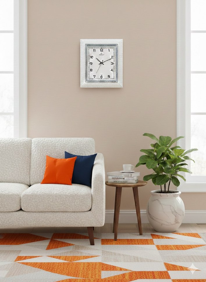 Beyaz Çerçeveli Duvar Saati - Görsel 2