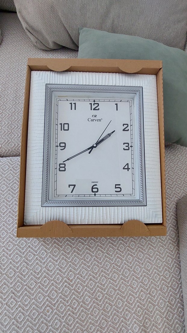 Beyaz Çerçeveli Duvar Saati - Görsel 3